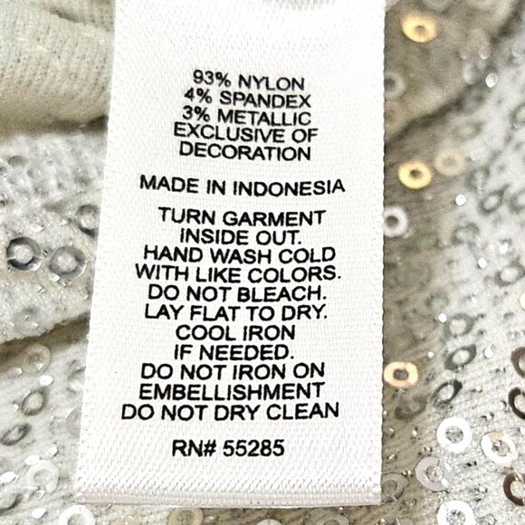 NWT EXPRESS SILVER SEQUIN CAMI with ADJUSTABLE SPAGHETTI STRAPS SZ S/P - Picture 13 of 14